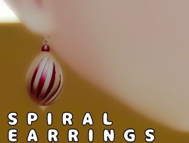 【VRCスパイラルイヤリング】 Spiral Earrings