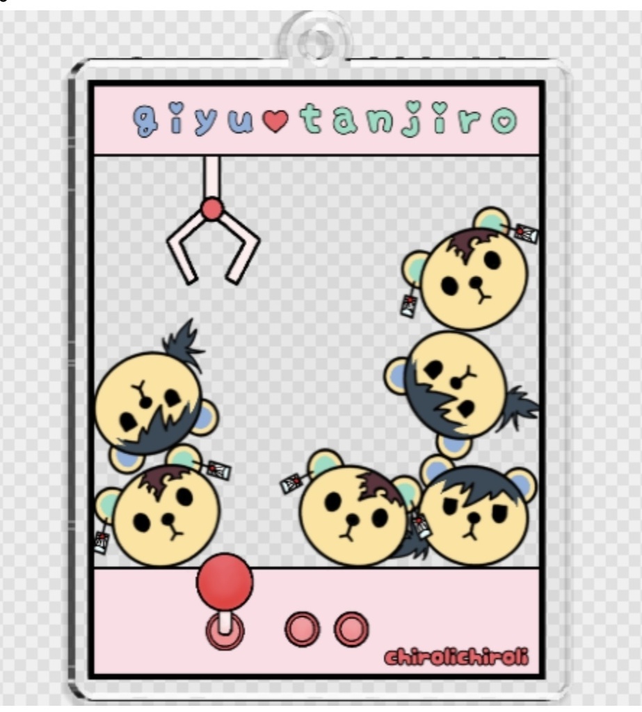 クマ義炭UFOキャッチャーアクリルキーホルダー