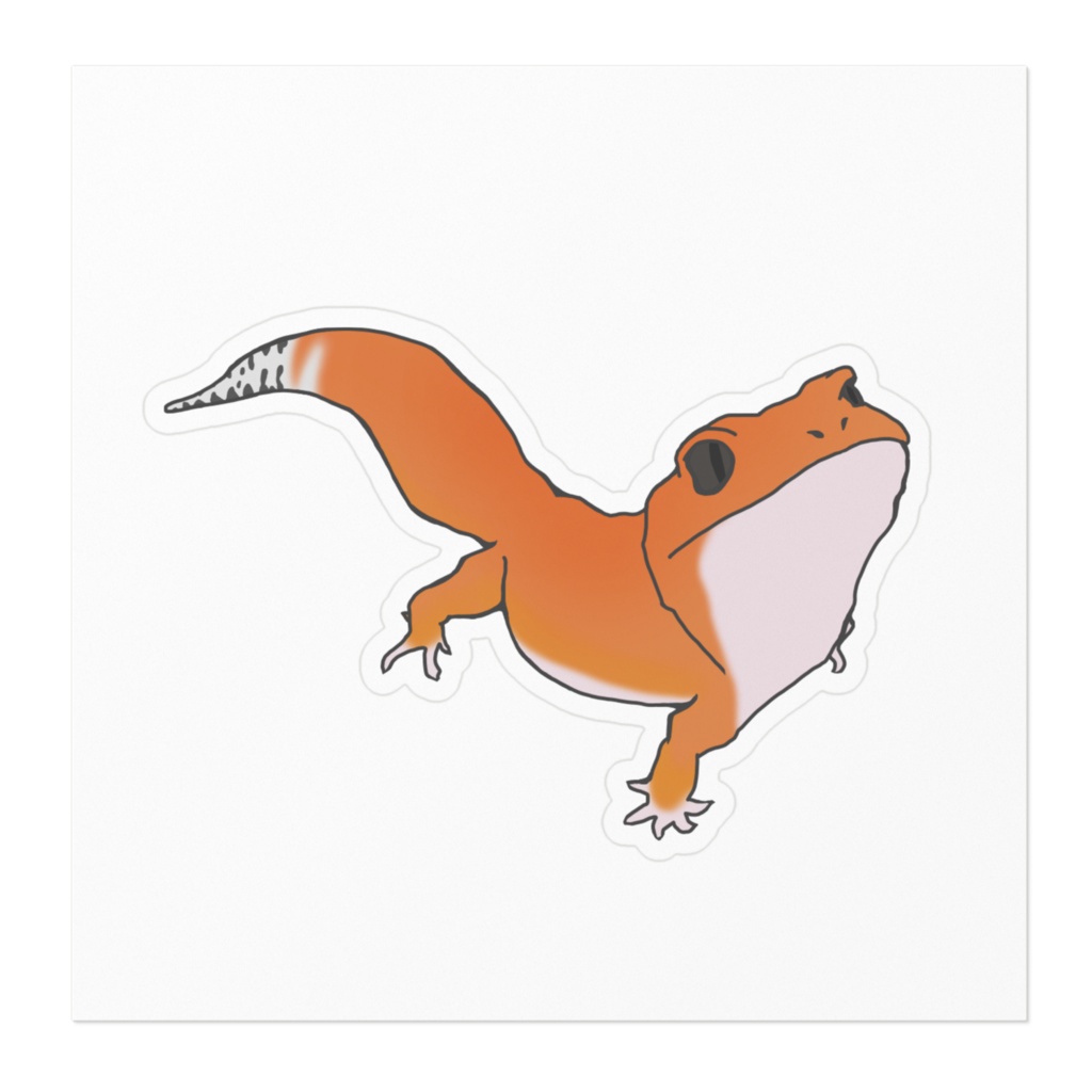 レオパステッカー(ブラッドハイポタンジェリン)