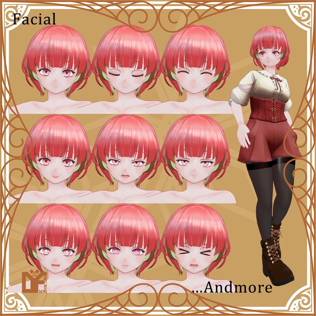 オリジナル3Dモデル「ダブル・アップル」