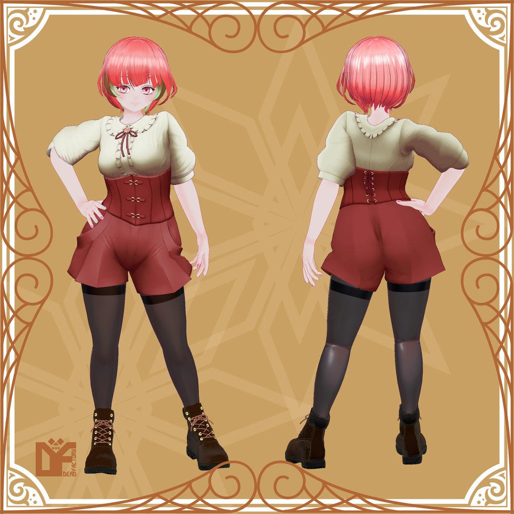 オリジナル3Dモデル「ダブル・アップル」