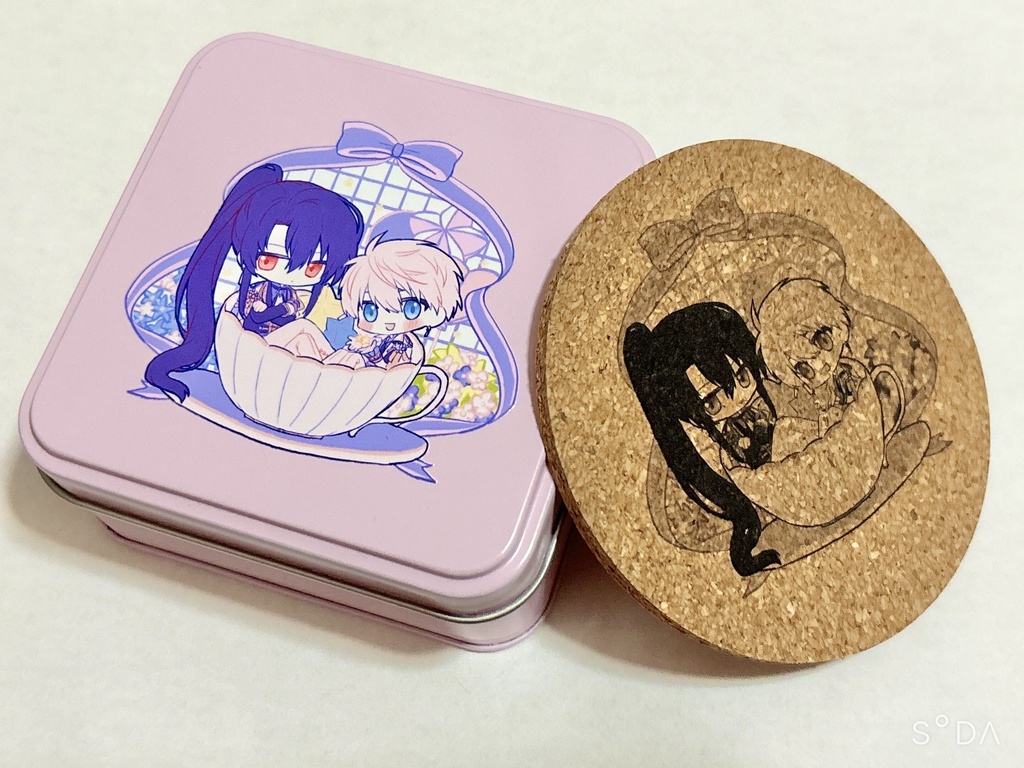 スクエア缶＋コルクコースター
