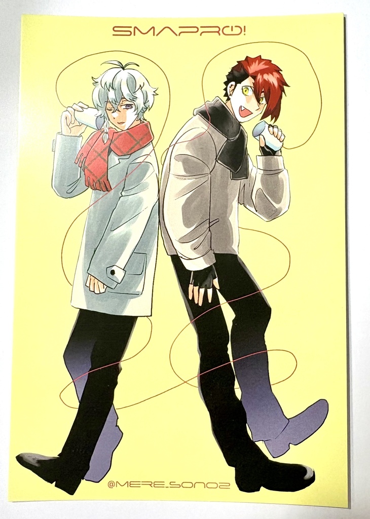 【スマプロ！】ポストカード１種３枚組：赤い糸電話【二之宮真白・赤熊七奈也】