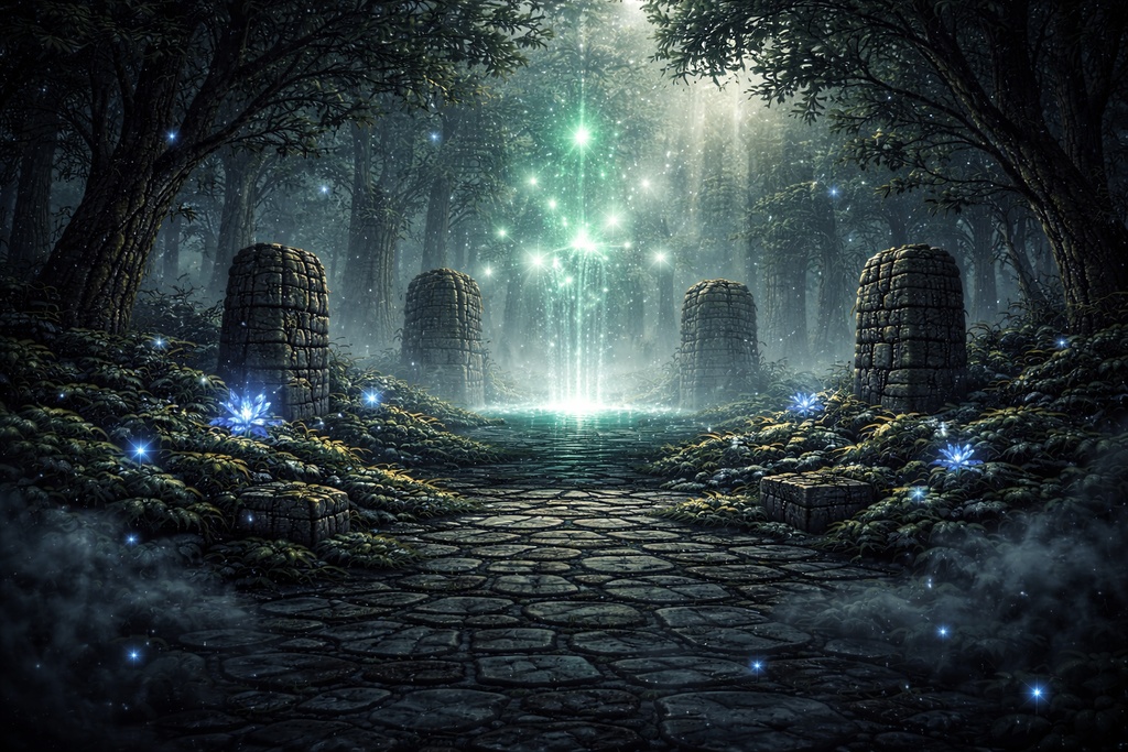 幻想ドット背景セット Vol.2 – 霧幻回廊編【商用利用OK】