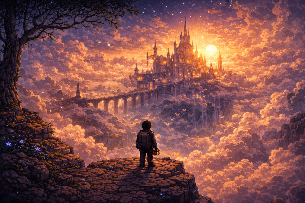 PixelStory 素材集 Vol.01 |光と闇の幻想冒険ドット背景10枚セット