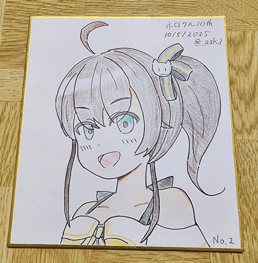 ホロクル10th 直筆イラスト色紙【夏色まつり】