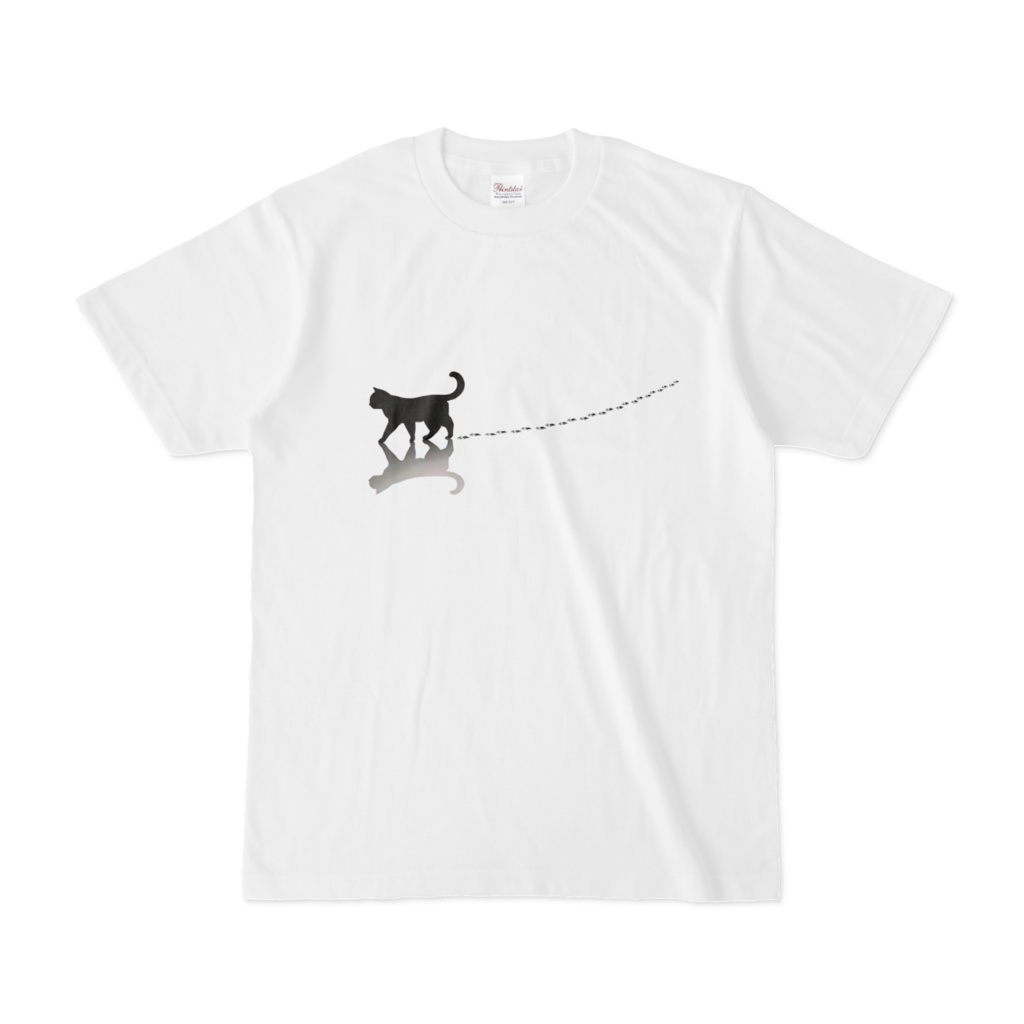 歩くネコTシャツ_白