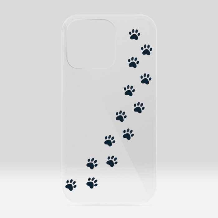 ネコのあしあとクリアiPhoneケース
