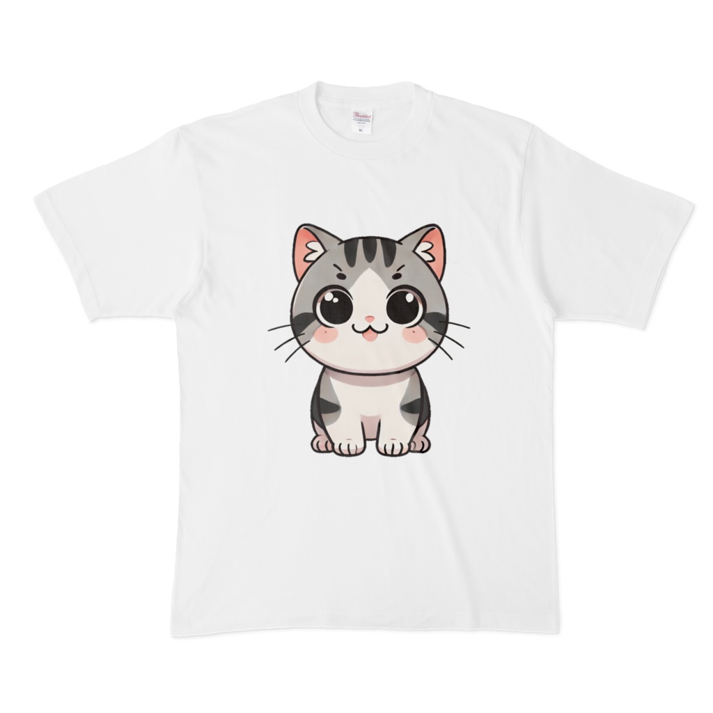 Tシャツ_可愛いネコ正面