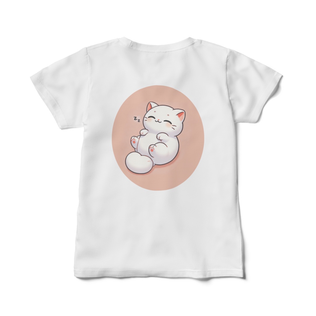 レディースねこTシャツ 両面