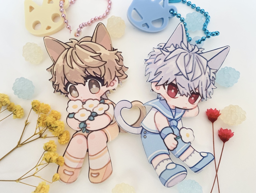 ネコチャンアクリルキーホルダー