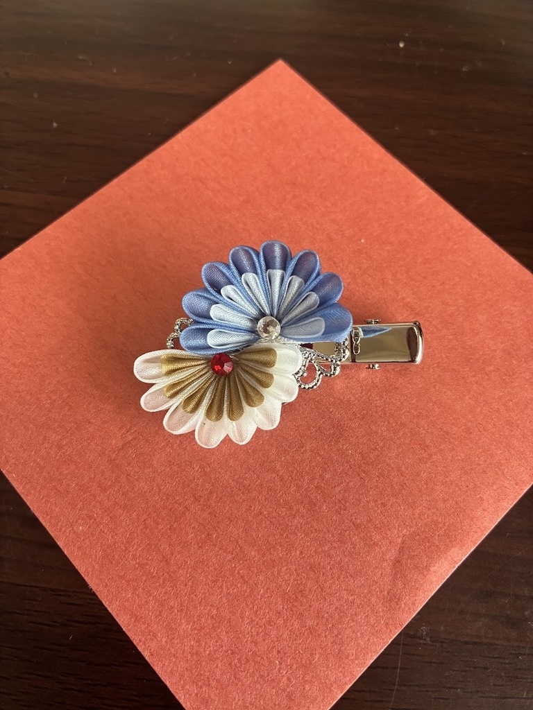 ＊つまみ細工＊ヒンメル×フリーレン　ヘアクリップ