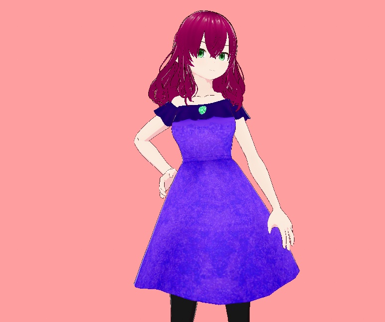 【vroid無料衣装】宝石ドレス