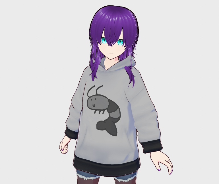【vroid衣装】えびパーカー+@
