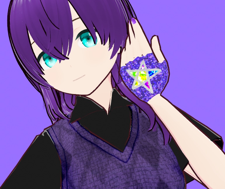 【vroid無料衣装】星グローブ