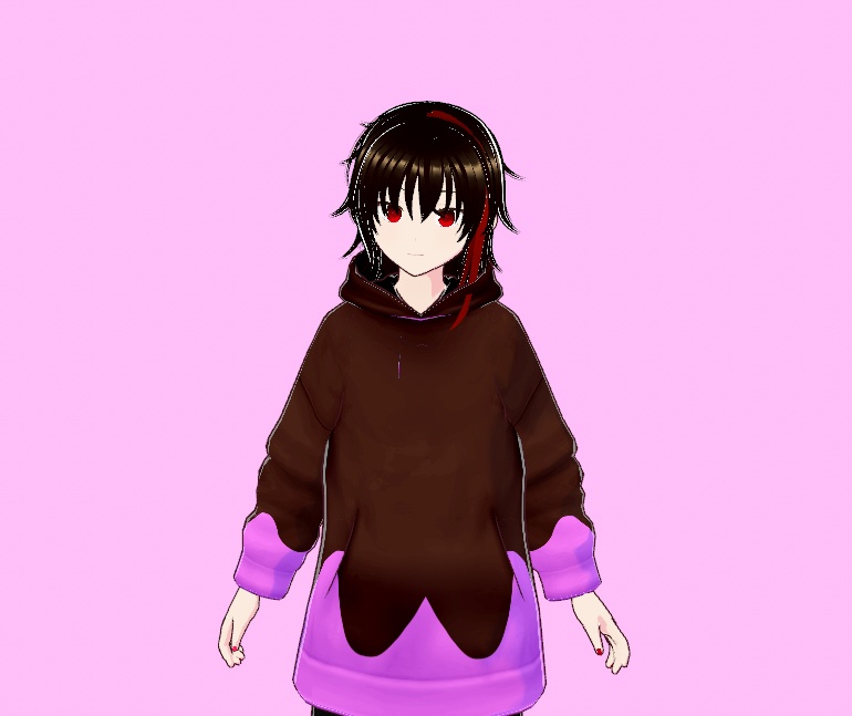 【vroid無料衣装】チョコパーカー