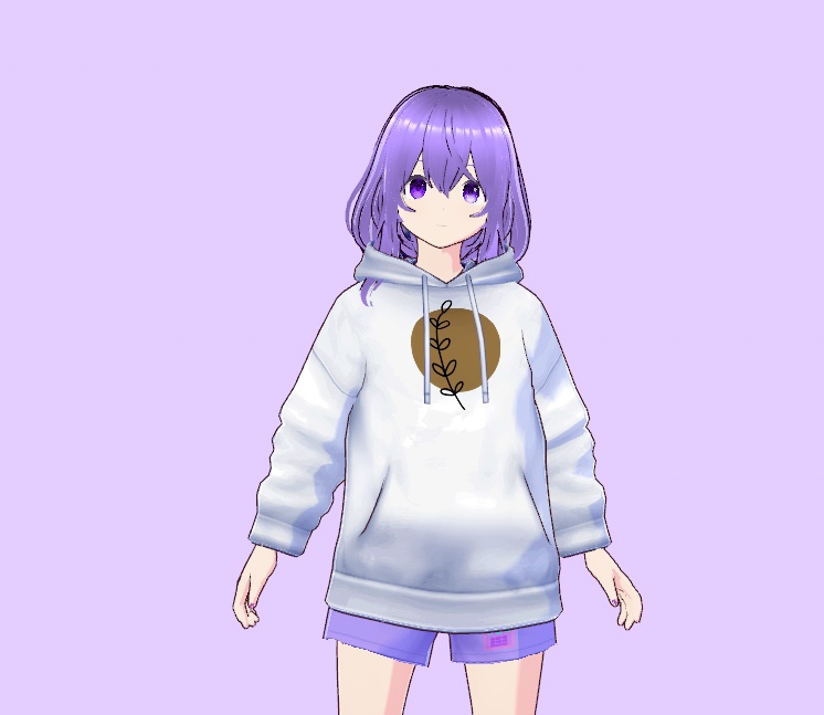 【vroid無料衣装】リーフパーカー