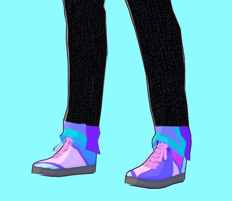 【vroid無料衣装】ハイカットシューズ
