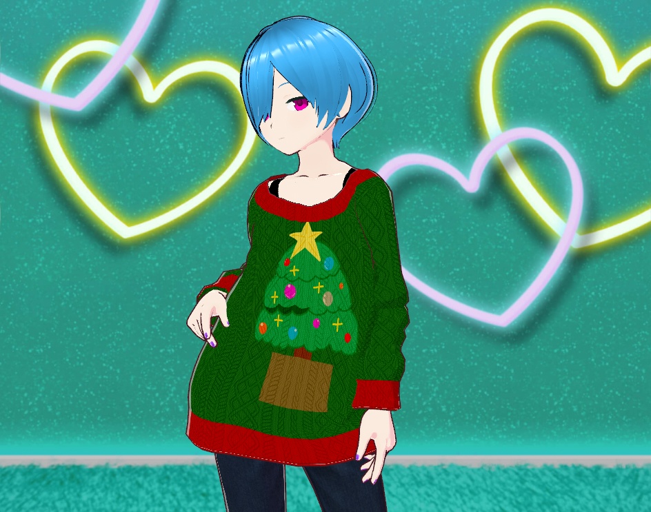 【vroid無料衣装】そんなにダサくないクリスマスセーター+＠