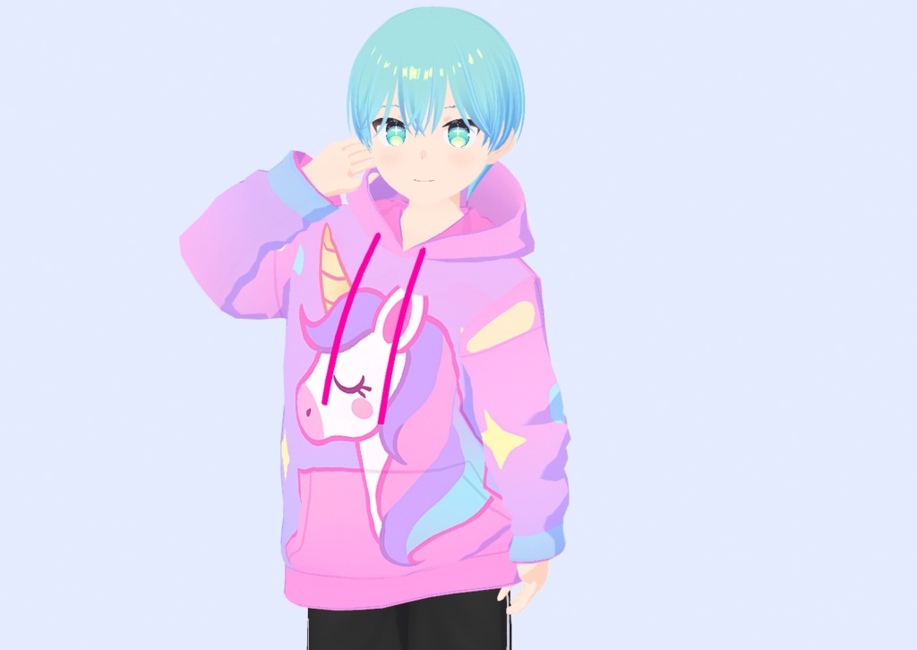 【vroid衣装】ユニコーンパーカー