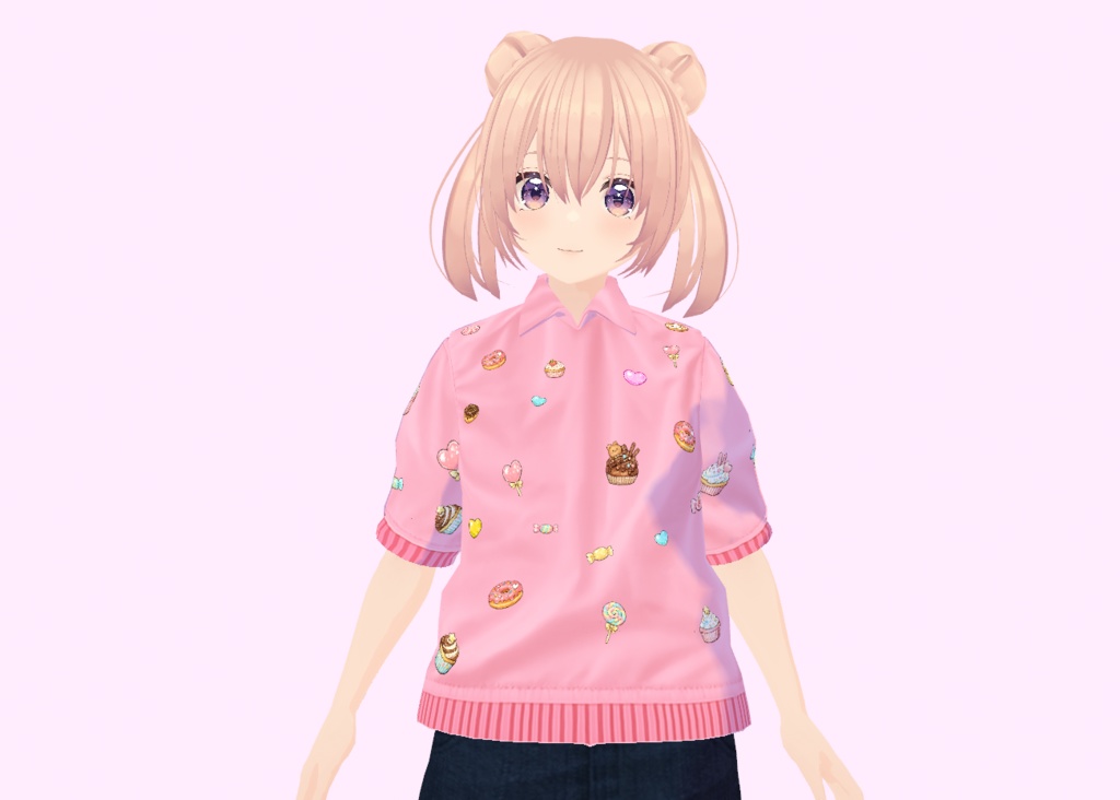 【vroid衣装】お菓子シャツ
