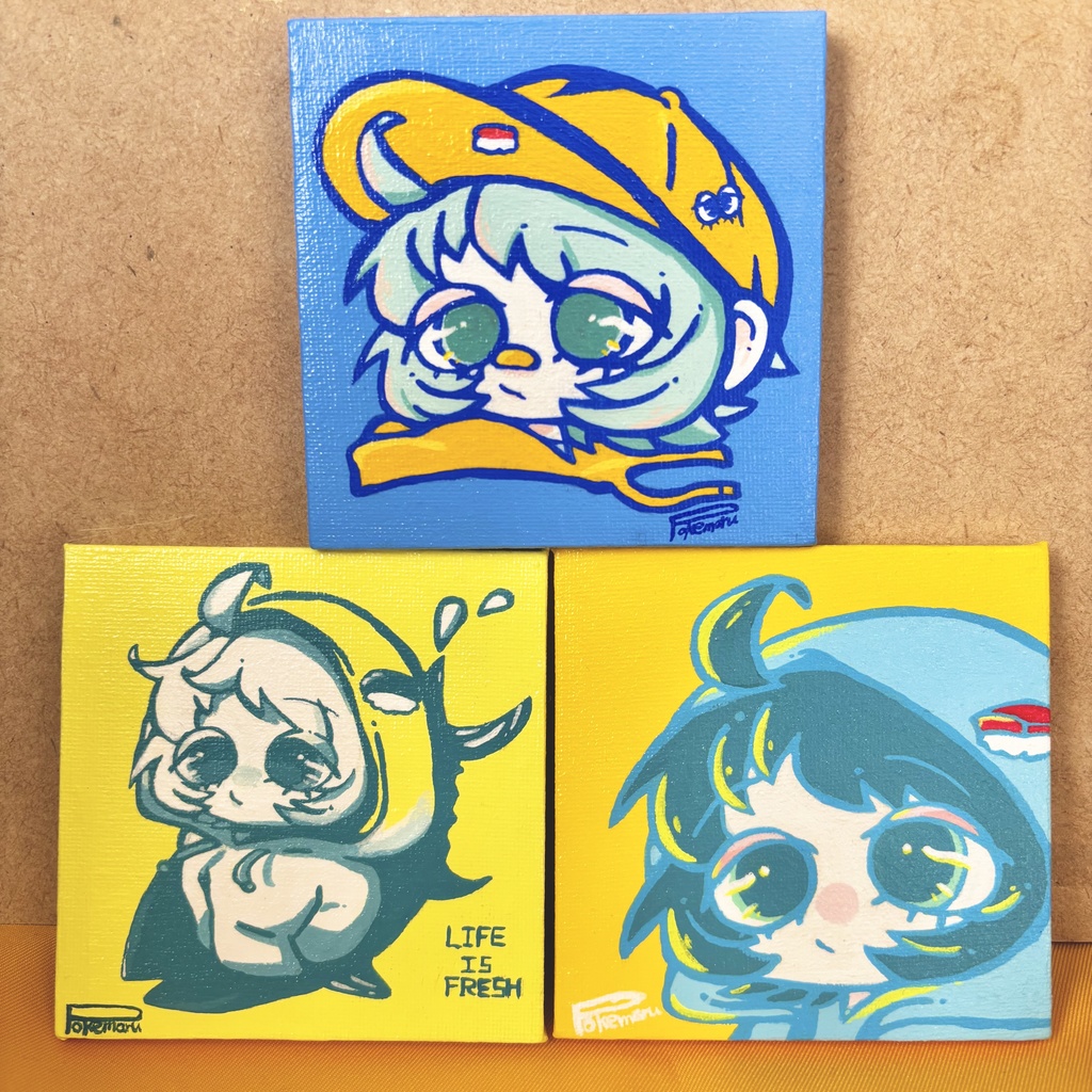 【1点もの】手書きミニキャンバス