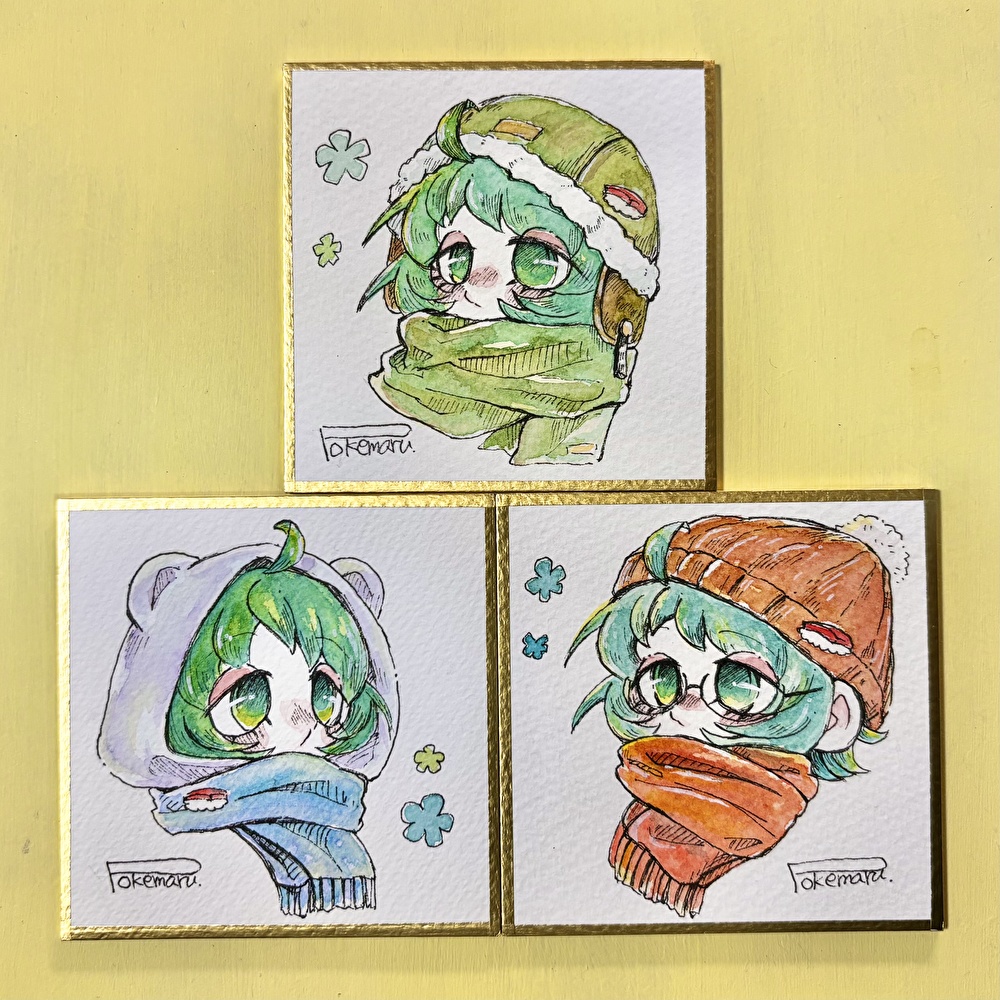 【原画】すしみちゃん原画ミニ色紙