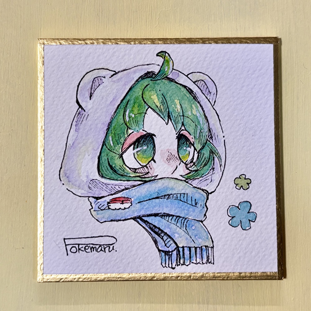 【原画】すしみちゃん原画ミニ色紙