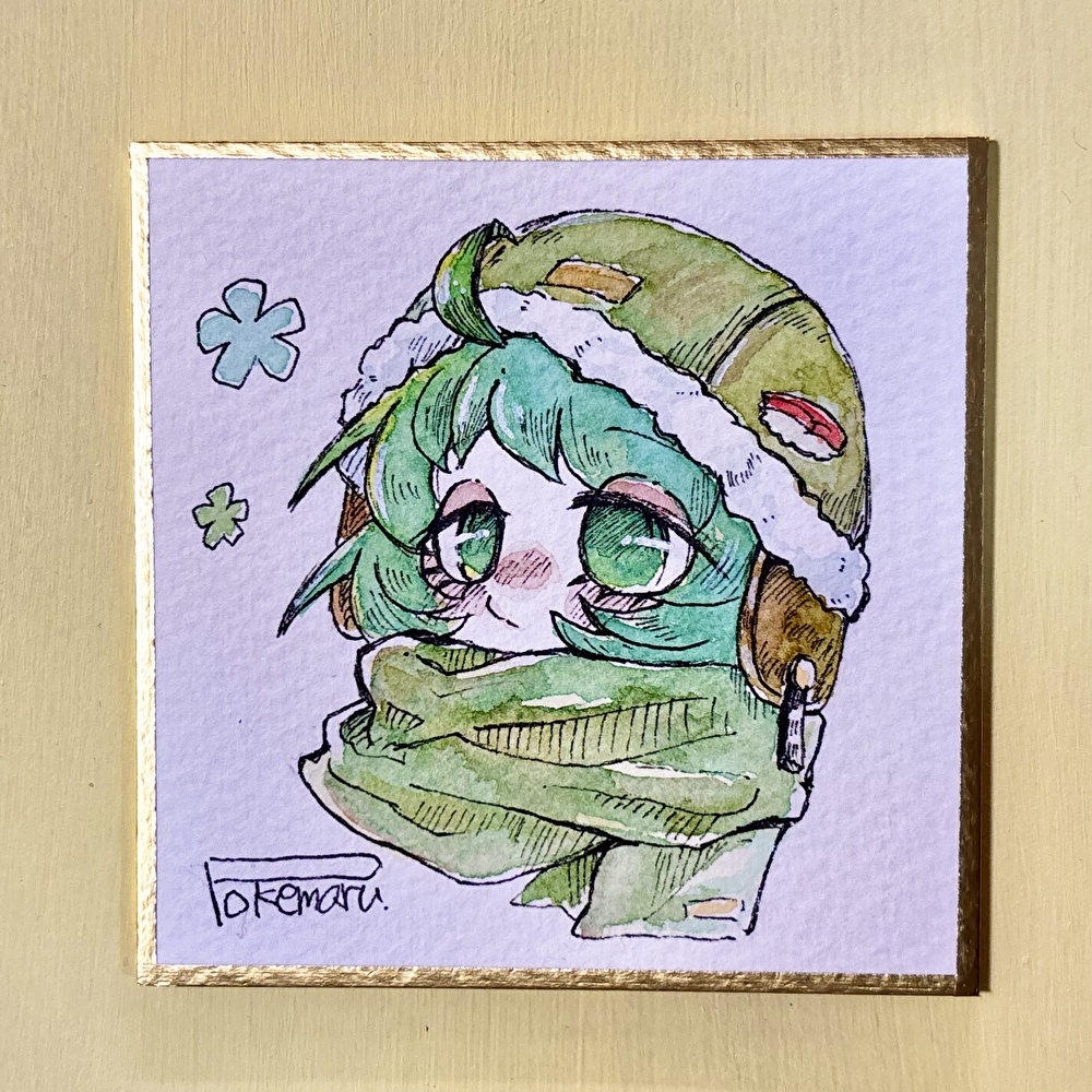 【原画】すしみちゃん原画ミニ色紙