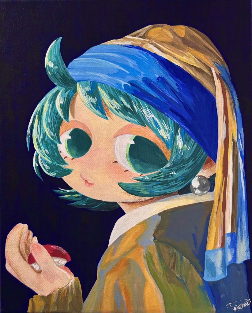 【原画】真珠の耳飾りのすしみちゃん