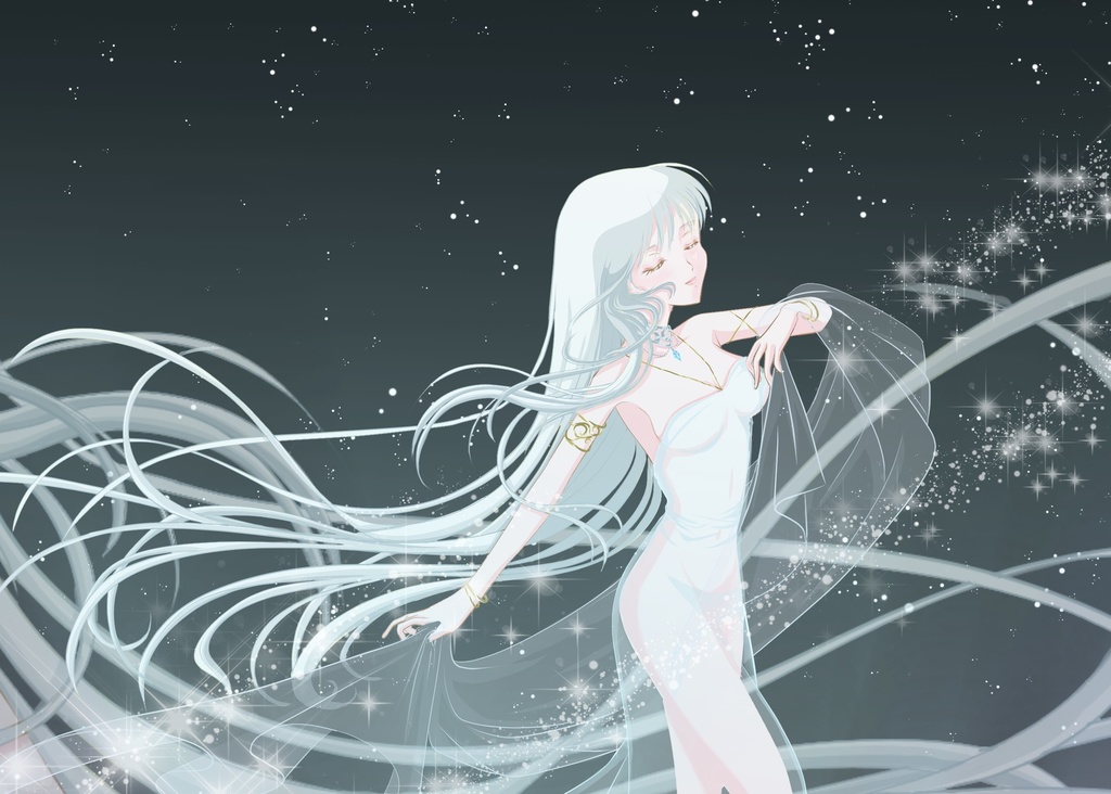 夜空に舞う妖精