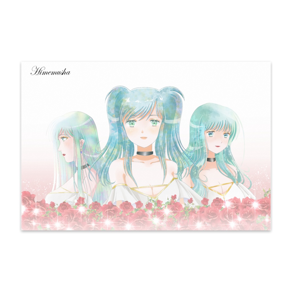 仲良し3人娘ポストカード(10枚セット)