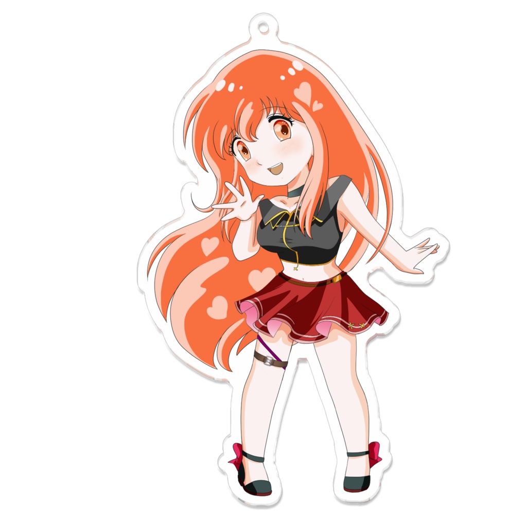 涼夏ちゃんアクリルキーホルダー100×100(㎜)