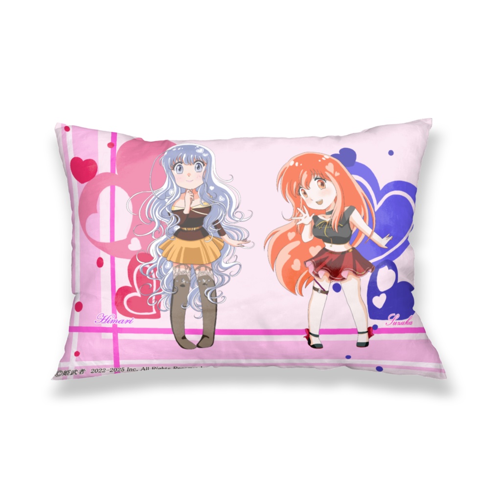 紬ちゃん、涼夏ちゃん、日葵ちゃん枕カバー43×63㎝両面