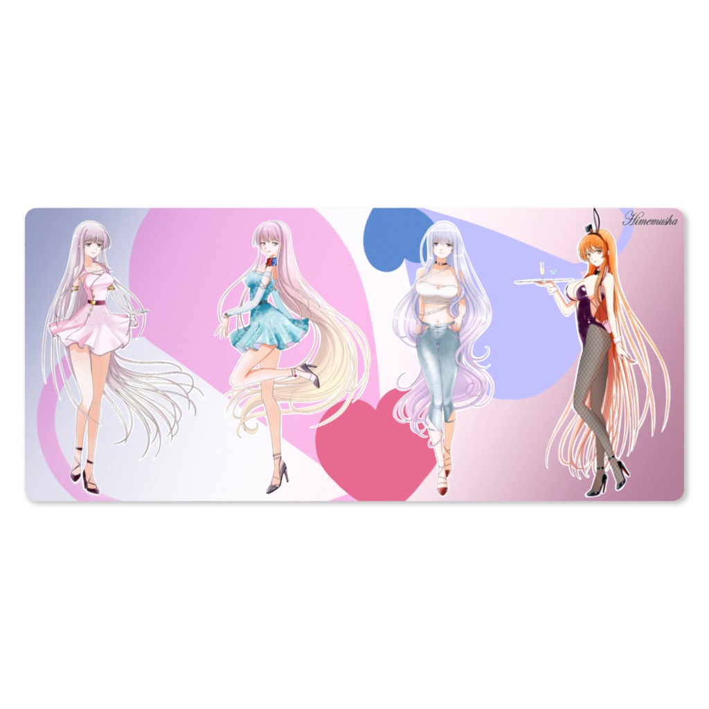 仲良し4人娘プレイマット 900×400mm