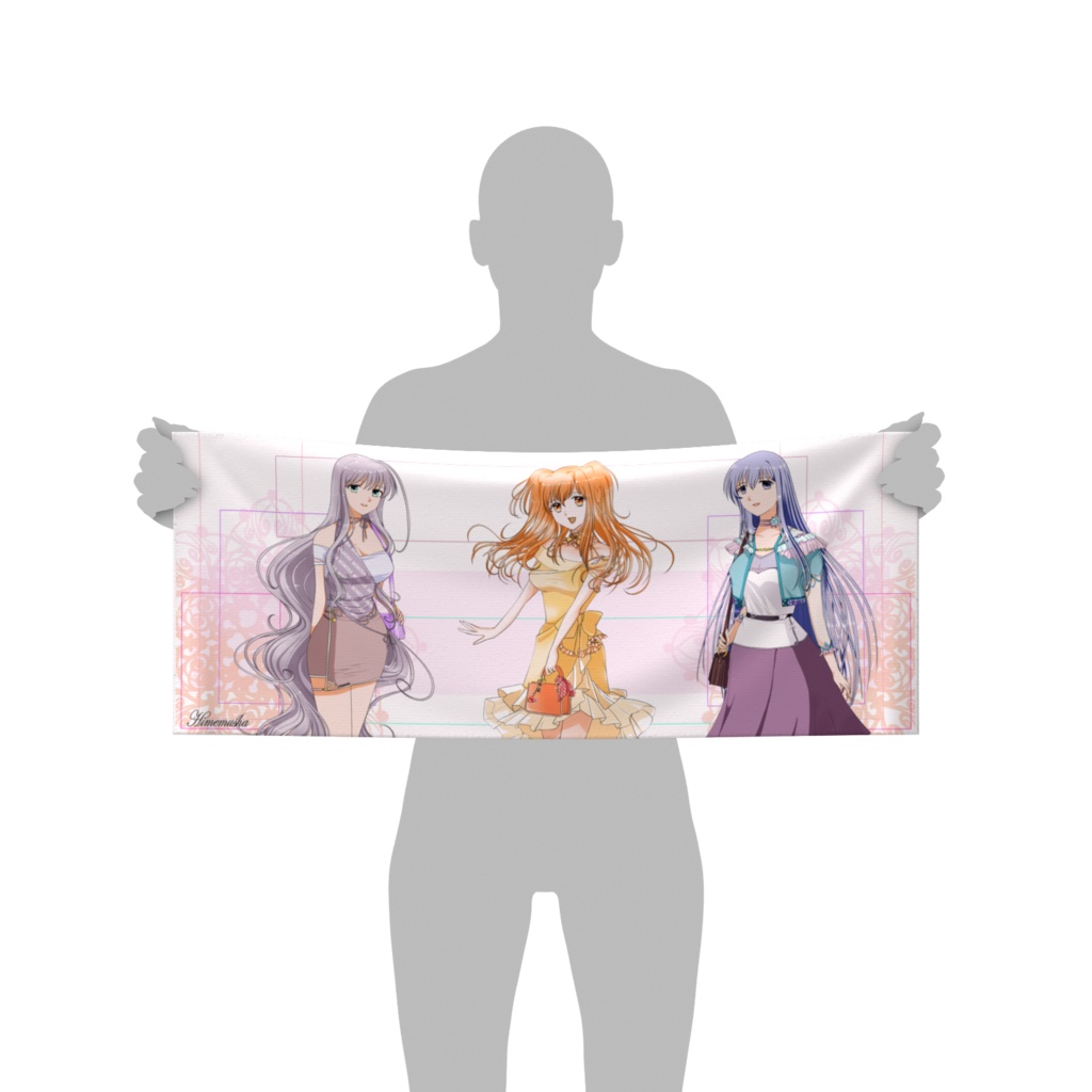 仲良し3人娘フェイスタオル 84×34㎝