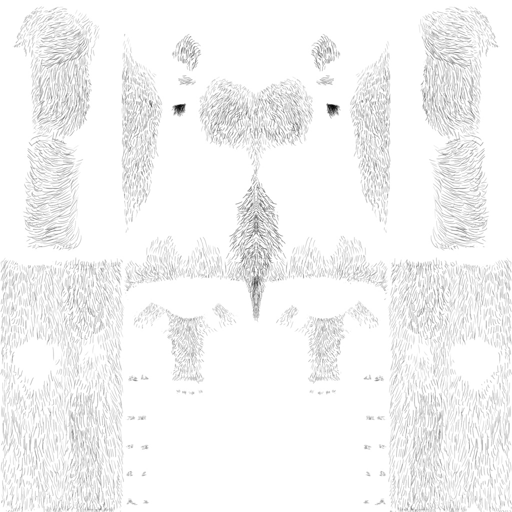 Vroid用テクスチャ体毛（全身）