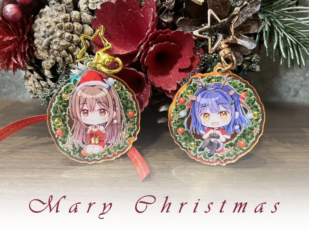 【クリスマス通販】サンタアクリルキーホルダー