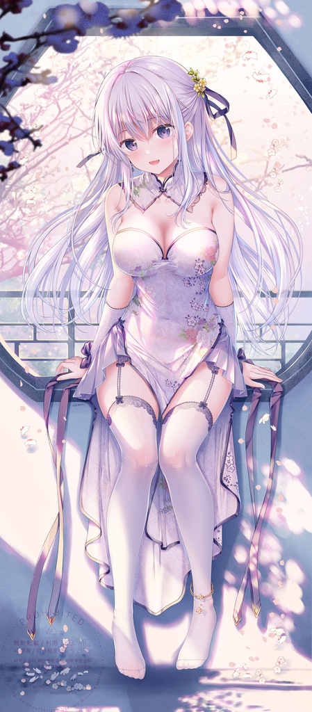 【C107通販】チャイナドレス飛鳥先輩の等身大タペストリー