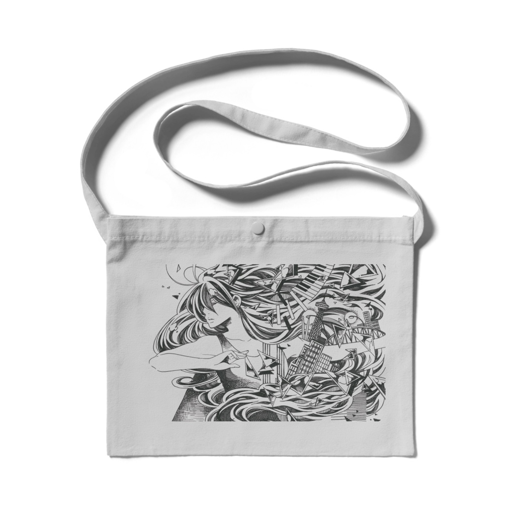 オリジナルペン画サコッシュ