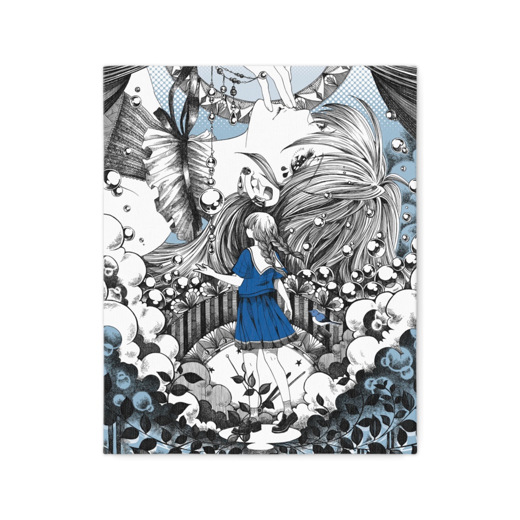 キャンバス【青想う】