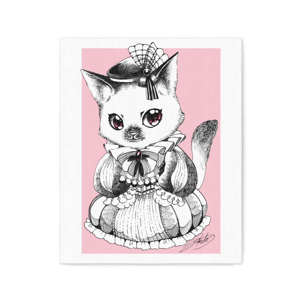 猫キャンバスシリーズ【ドレス】