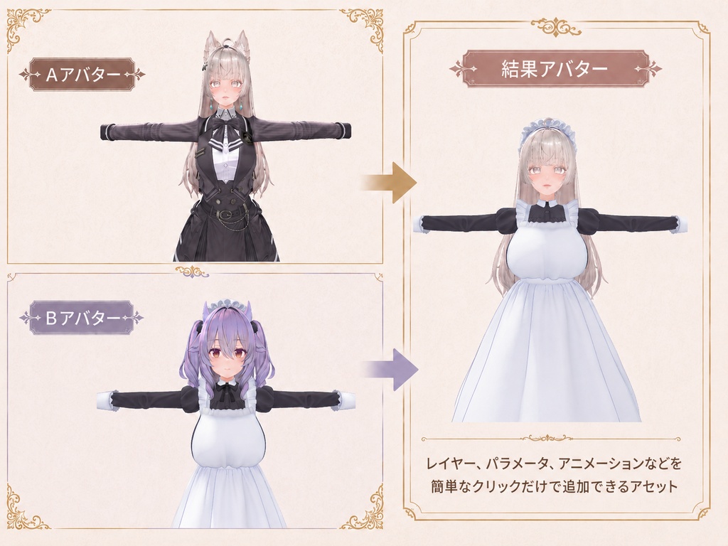 ┌SALE 50%オフ┘07-27 → 08-10 1000円 → 500円 自動でキメラアバターを生成するツール【フェイシャルも可能】