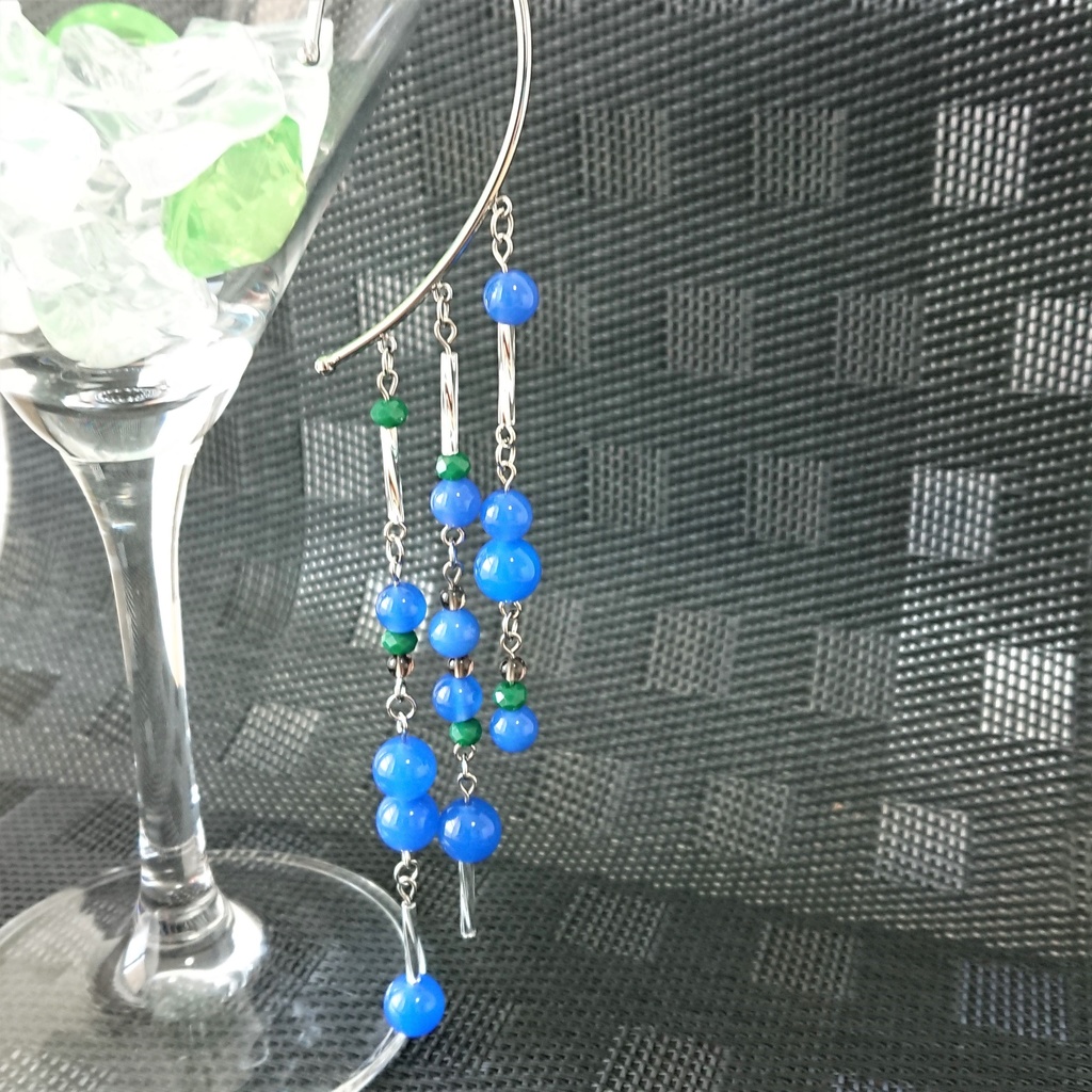 天然石のイヤーフック