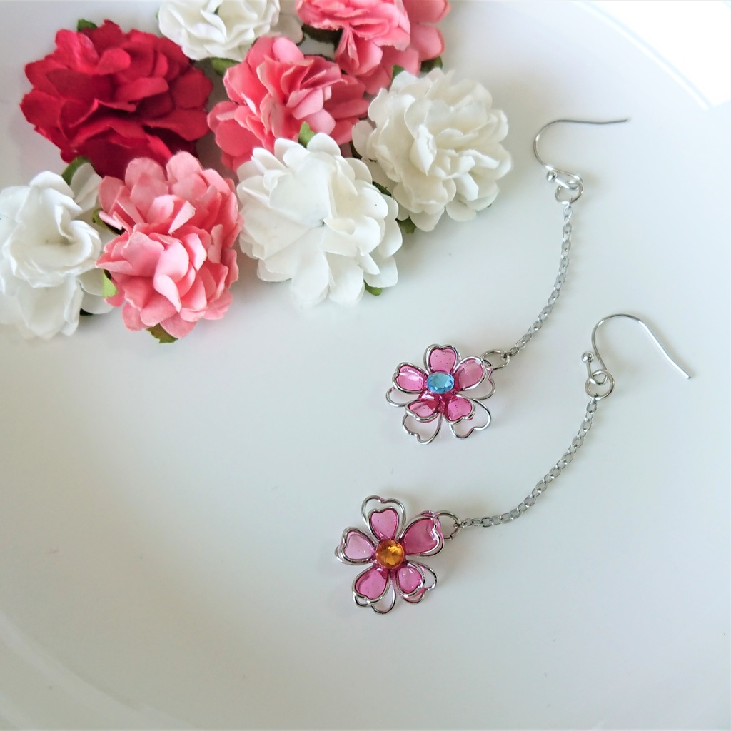 サクラソウのピアス