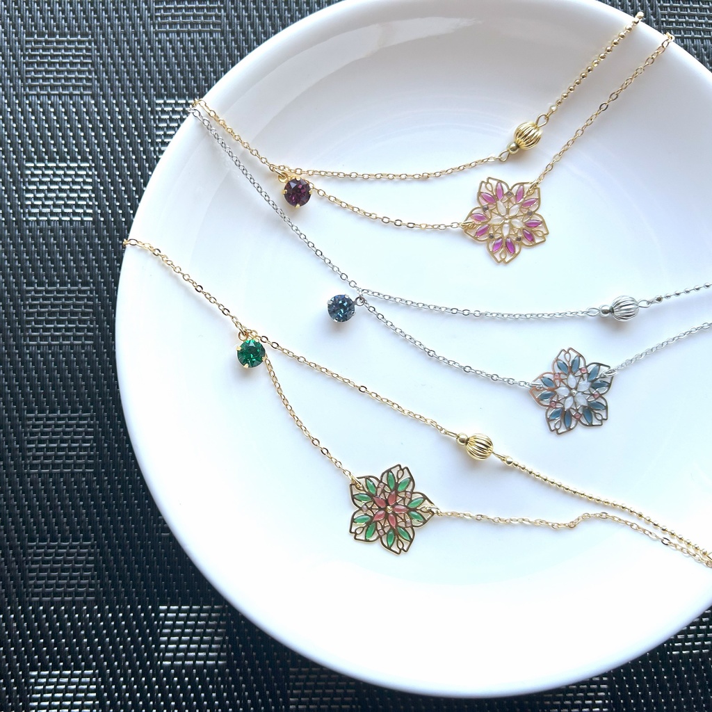 槍男士の桜アンクレット