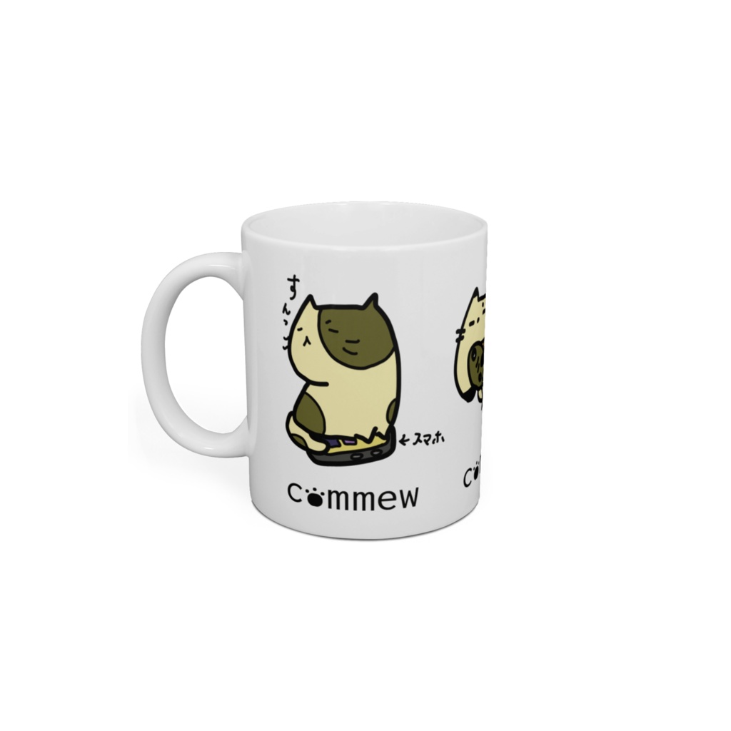 commew 5周年記念!3種の猫マグカップ