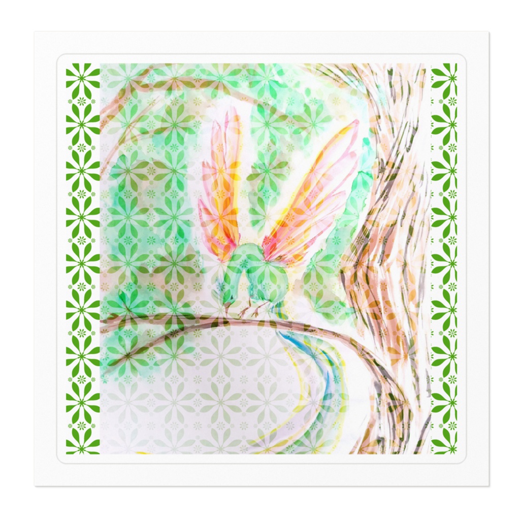 ナナイロに光る鳥ステッカー