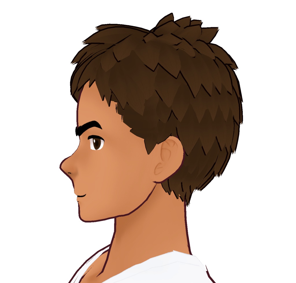 前髪付き短髪/Short Hair with Bangs