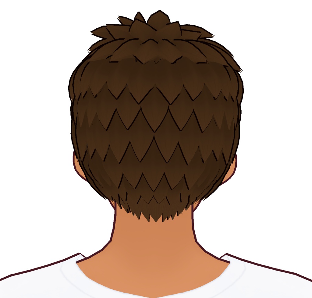 前髪付き短髪/Short Hair with Bangs